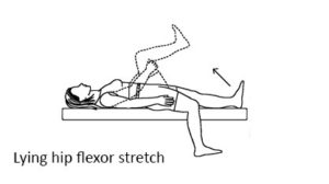Lying hip flexor stretch