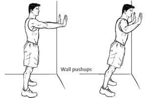 Wall pushups