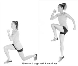 Reverse Lunge with knee drive