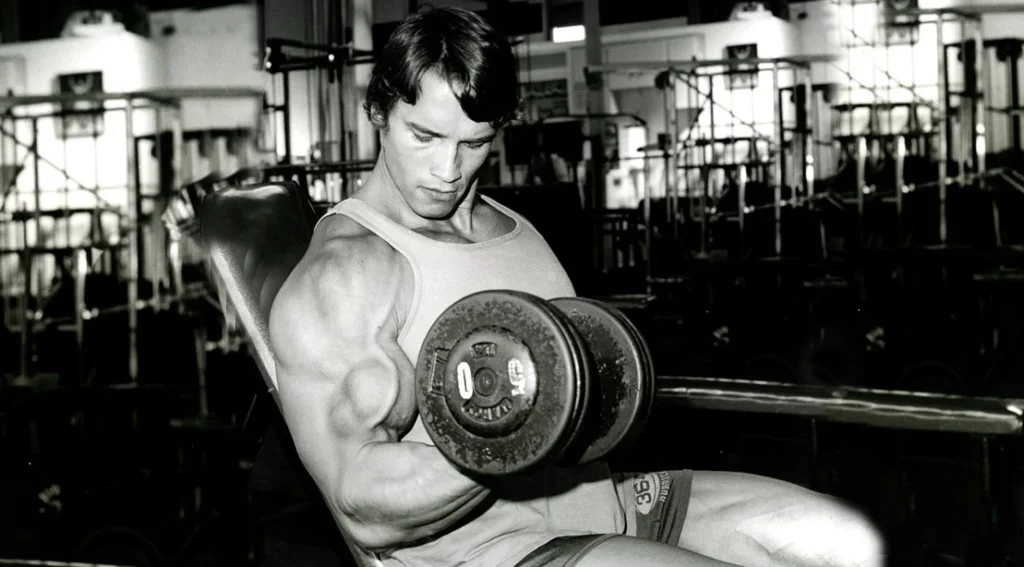 Arnold’s Pre-Contest Bicep workouts and routine