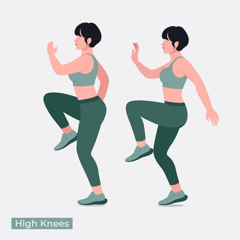 High knees workout
