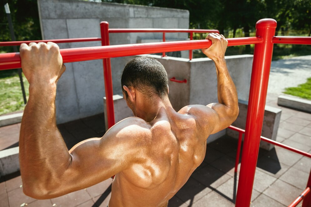 Pull-ups with the wide grip